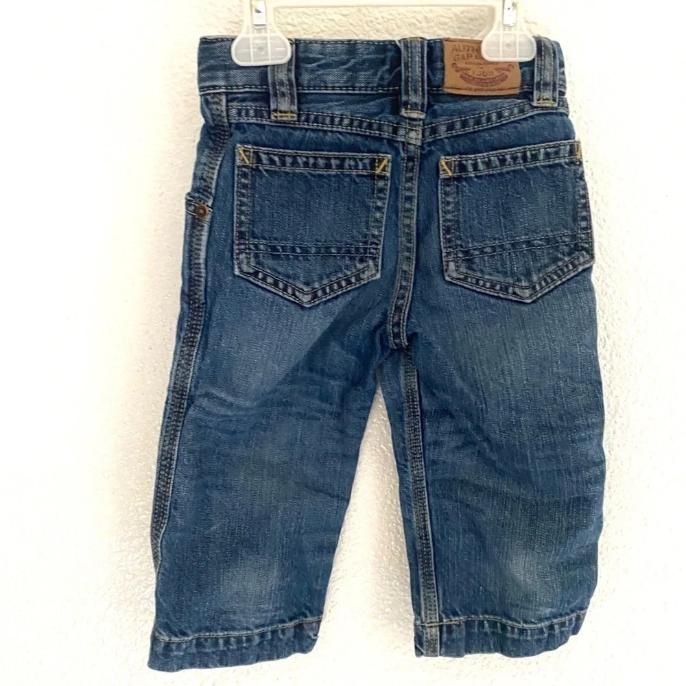 GAP denim skull patch jeans size 12-18 months